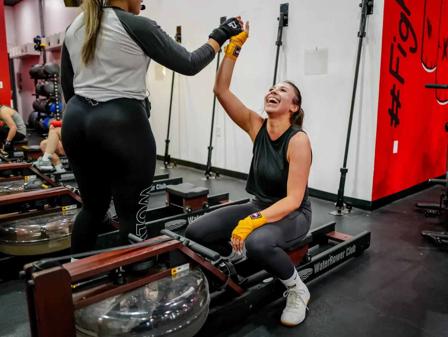 PUNCH members encouraging each other during conditioning